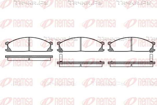 Тормозные колодки Remsa передние для Nissan Vanette II 1986-1995. Артикул 0236.02