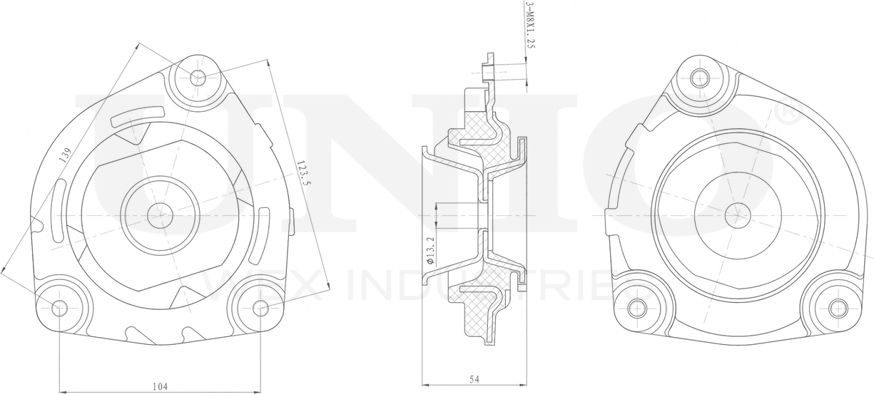 Опора амортизационной стойки (Unio). Артикул RMP-13050