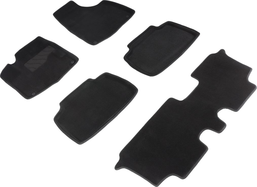 Коврики Seintex 3D ворсовые для салона GAC GS8 I 2019-2023 ЧЕРНЫЕ. Артикул 96405