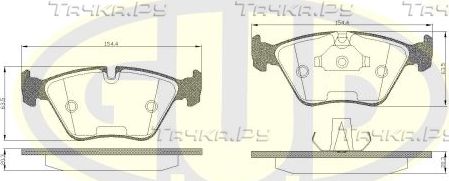 Тормозные колодки G.U.D. передние для BMW 3 IV (E46) 1999-2007. Артикул GBP880136