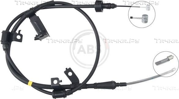 Трос ручника (тросик ручного тормоза) ABS. Артикул K17510