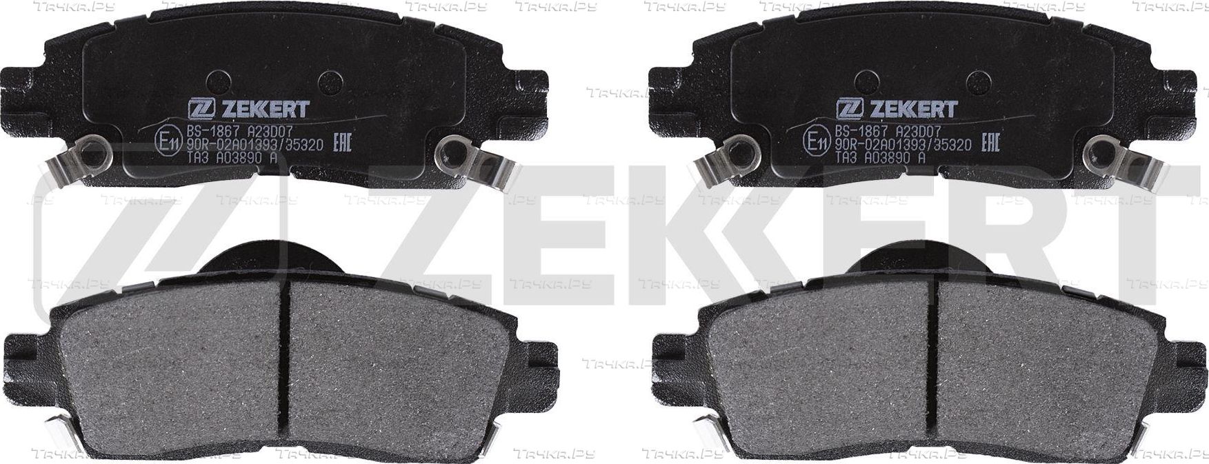 Тормозные колодки Zekkert задние для Isuzu Ascender 2003-2008. Артикул BS-1867