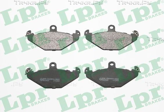 Тормозные колодки LPR задние для Renault Laguna I 1993-2001. Артикул 05P427