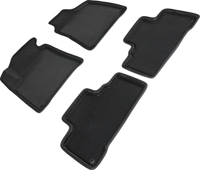 Коврики Seintex 3D EVA Соты для салона SsangYong Actyon II 2010-2026 ЧЕРНЫЕ. Артикул 95434