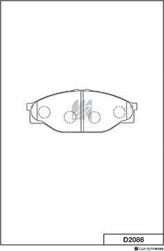 Тормозные колодки MK Kashiyama для Toyota HiAce H100 1987-2004. Артикул D2086