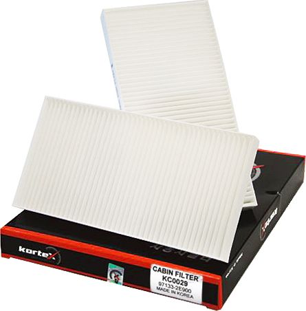 Фильтр салонный HYUNDAI TUCSON 06-/KIA SORENTO 06-/SPORTAGE 08- (к-т) (Kortex). Артикул KC0029