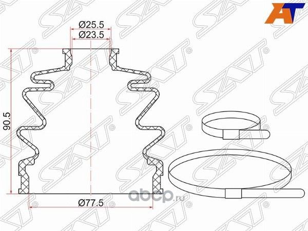 Пыльник шруса внутренний HO Odyssey RA1/2/3/4 AT 94-99 (RH)/CR-V RD1 MT (SAT) SAT. Артикул C-1030