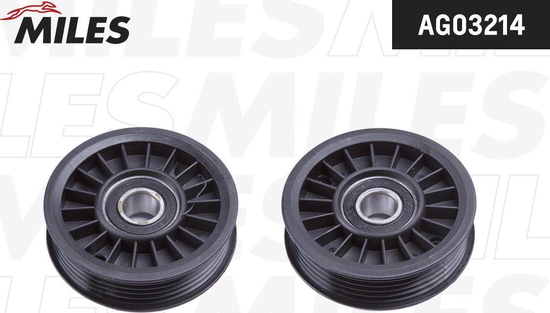 Натяжной ролик (натяжитель) приводного поликлинового ремня Miles. Артикул AG03214
