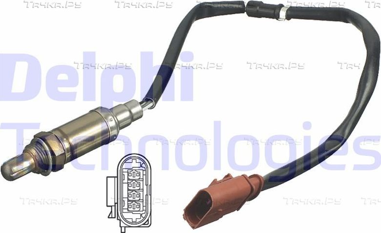 Лямбда-зонд (кислородный датчик) Delphi для SEAT Leon II 2006-2012. Артикул ES11118-12B1