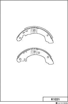 Тормозные колодки MK Kashiyama задние для Nissan Almera Tino I 2000-2003. Артикул K1221