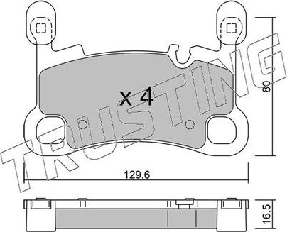 Тормозные колодки Trusting. Артикул 1260.0