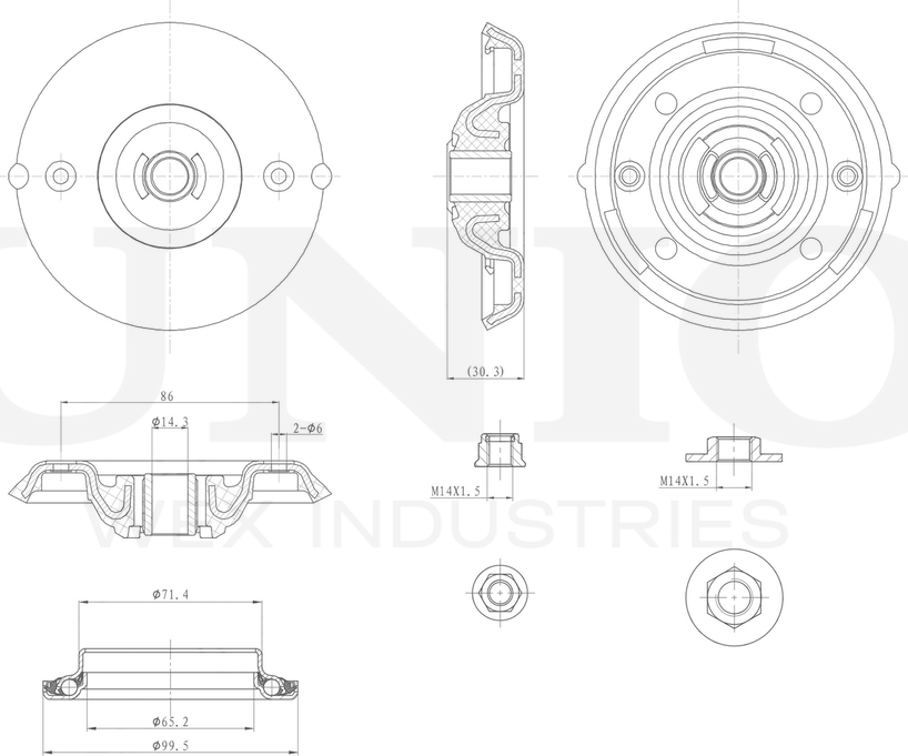 Опора амортизационной стойки (Unio). Артикул RMP-13039