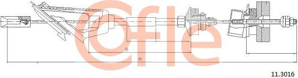 Трос сцепления Cofle для Citroen Saxo 1996-2004. Артикул 92.11.3016
