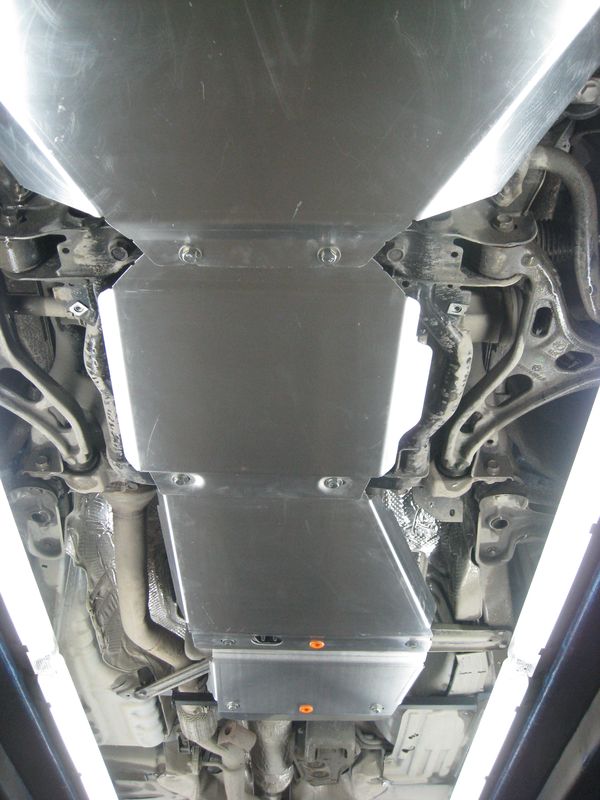 Защита алюминиевая Alfeco для картера, радиатора, КПП и раздатки Jeep Grand Cherokee WK2 2013-2022. Артикул ALF.48.01,02,03 AL4