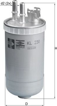 Топливный фильтр Mahle-Knecht. Артикул KL 230
