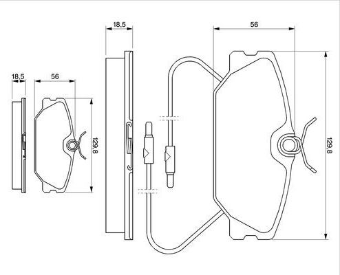 Тормозные колодки Bosch (Low-Metallic) передние для Renault 25 1984-1992. Артикул 0 986 469 191