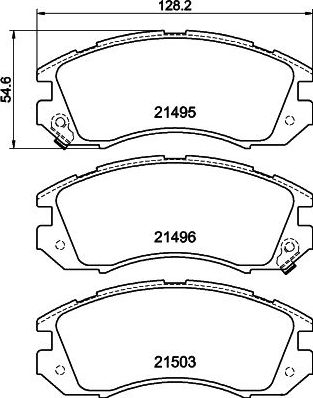 Тормозные колодки Mintex. Артикул MDB1496