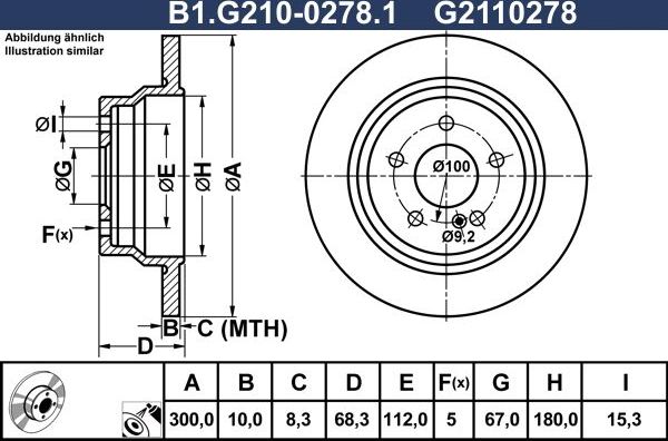 Тормозной диск Galfer. Артикул B1.G210-0278.1