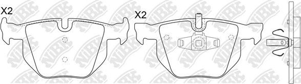 Тормозные колодки NiBK. Артикул PN0092W