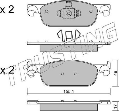 Тормозные колодки Trusting. Артикул 1109.0