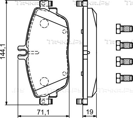 Тормозные колодки Bosch (Low-Metallic). Артикул 0 986 494 937