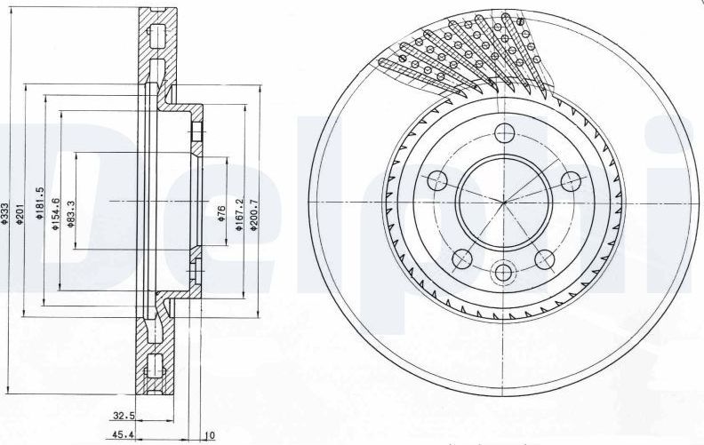 Тормозной диск Delphi. Артикул BG9892