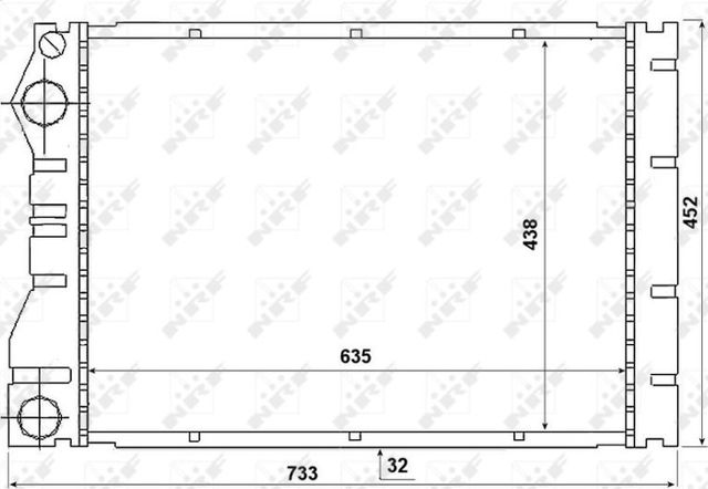 Радиатор охлаждения двигателя NRF (алюминий) для Renault Espace III 2000-2002. Артикул 53975