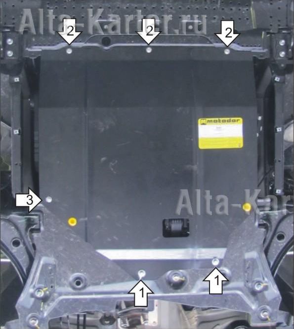 Защита Мотодор для двигателя и КПП Suzuki SX4 II 2013-2026. Артикул 62401