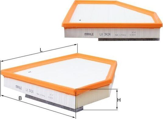 Воздушный фильтр Mahle. Артикул LX 3424