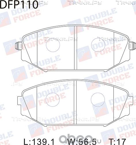Колодки тормозные дисковые Double Force. Артикул DFP110