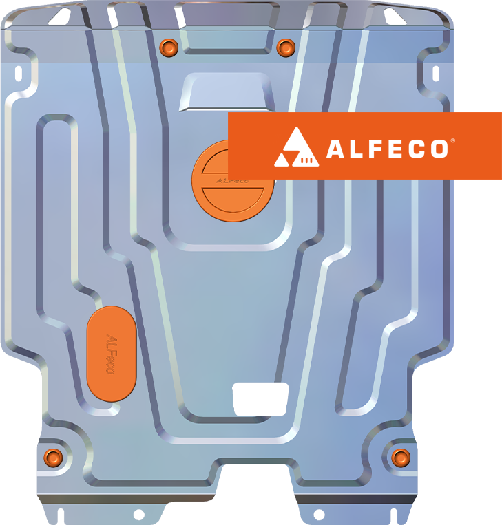 Защита алюминиевая Alfeco для картера и КПП Daewoo Gentra II 2013-2015. Артикул ALF.03.05 AL4