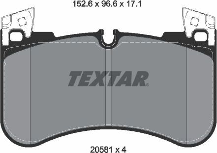Тормозные колодки Textar Q+. Артикул 2058101