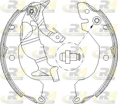 Тормозные колодки RoadHouse задние для Hyundai Pony X2 1989-1995. Артикул 4371.00