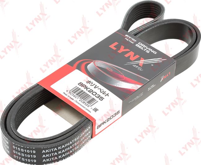 Приводной ремень поликлиновой LYNXauto. Артикул 8PK2035