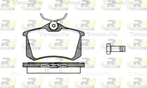Тормозные колодки RoadHouse задние для Renault Wind 2010-2013. Артикул 2263.10