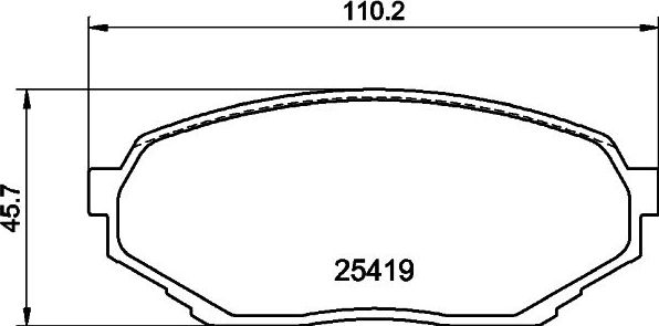 Тормозные колодки Nisshinbo передние для Mitsubishi Pajero Mini I 1995-1997. Артикул NP3042