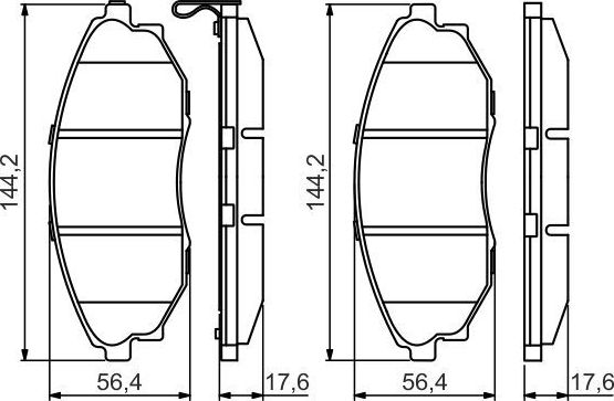 Тормозные колодки Bosch (Low-Metallic) передние для Chevrolet Epica I 2006-2012. Артикул 0 986 495 353