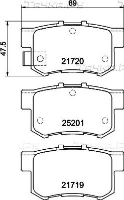 Тормозные колодки Mintex задние для Fiat Sedici 2006-2014. Артикул MDB3134