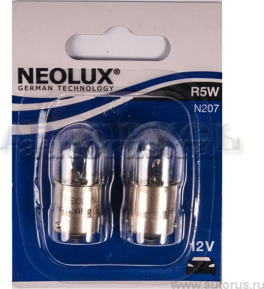 Лампа 12V R5W 5W BA15s NEOLUX Standart 2 шт. блистер N207-02B. Артикул N207-02B