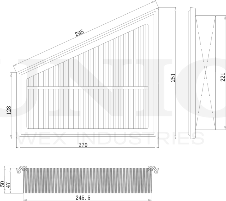 Фильтр воздушный (Unio). Артикул FLT-10109