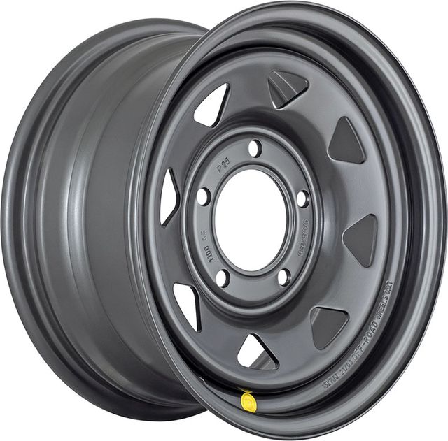 Колёсный диск OFF-ROAD Wheels стальной черный матовый 5x139,7 7xR15 d98.5 ET+25 для ВАЗ 2121, 4х4 1977-2026 (треугольник). Артикул 1570-539985GM+25A17X