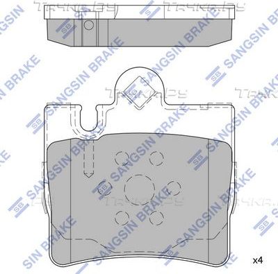 Тормозные колодки Sangsin Hi-Q. Артикул SP2192