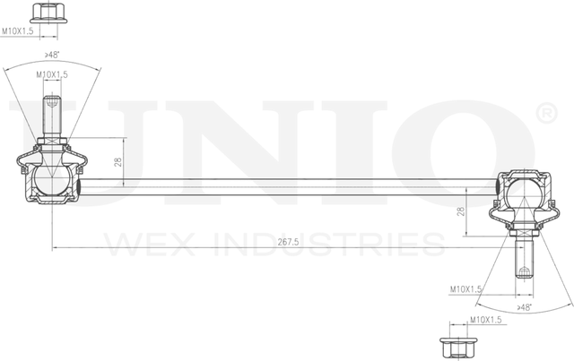 Тяга/стойка стабилизатора (Unio). Артикул SSP-50149
