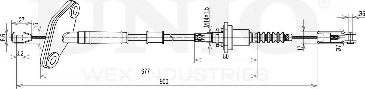 Трос сцепления (Unio). Артикул CAB-20005