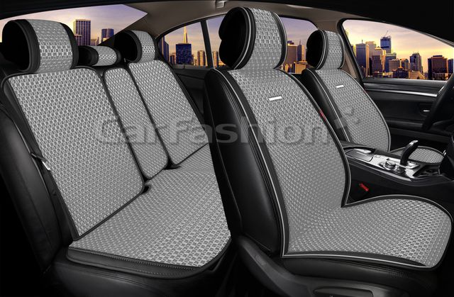 Накидки универсальные CarFashion 2D Breeze Plus для авто, цвет Серый/Черный/Серый. Артикул 27363