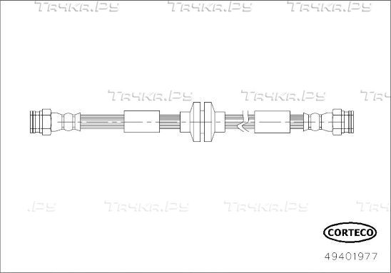 Тормозной шланг Corteco передний для Alfa Romeo Spider III 2008-2011. Артикул 49401977