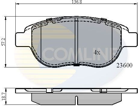 Тормозные колодки Comline Comline. Артикул CBP01038