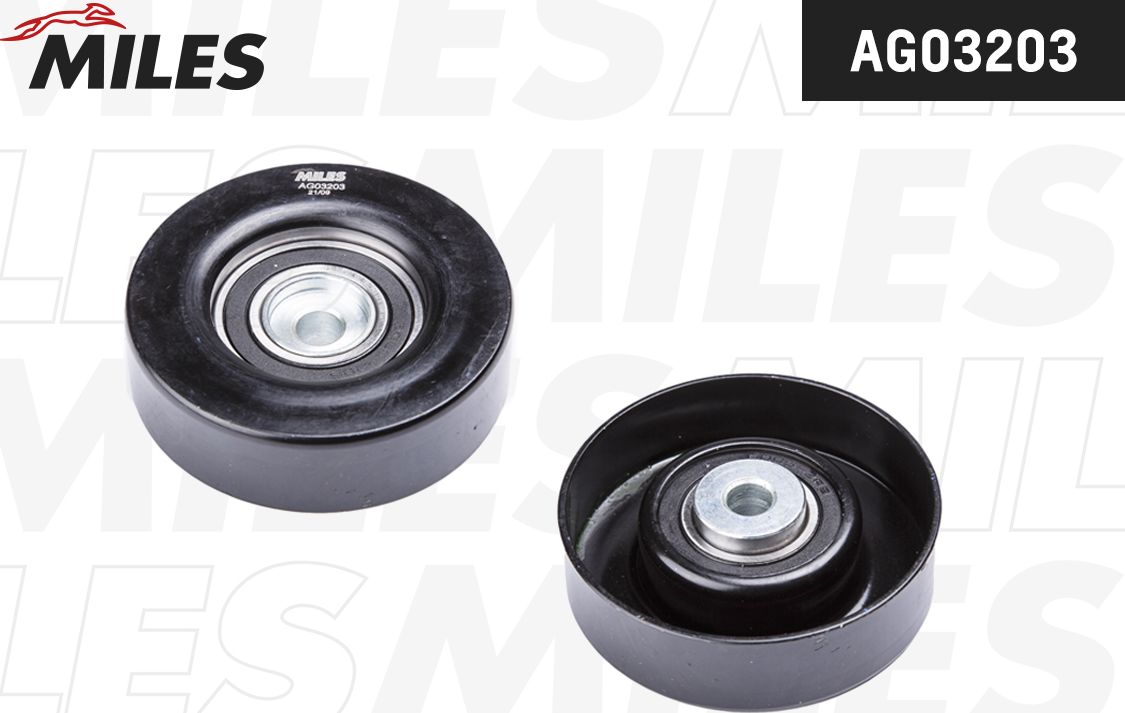 Направляющий (ведущий) ролик приводного поликлинового ремня Miles. Артикул AG03203