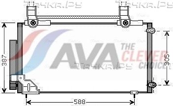 Радиатор кондиционера (конденсатор) AVA (алюминий). Артикул HDA5186D