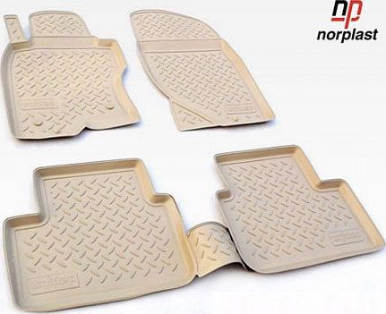 Коврики Норпласт для салона Toyota Prius III (XW30) 2009-2015 Бежевые. Артикул NPL-Po-88-41-B